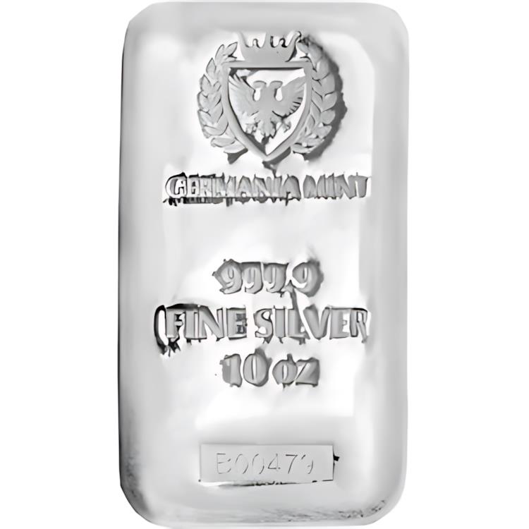 10 オンス ゲルマニア ミント シルバー バー 999 ファイン 10 oz