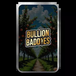 地金バッディーズ ピーチー ポーラ ノーティ エディション 1 オンス シルバー バー、COA 付き Bullion Baddies Peachy Paula Naughty Edition 1 oz Silver Bar with COA