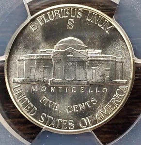 #89 - 1945-S 5C ジェファーソン ニッケル PCGS MS66。 WW2 35% シルバー ニッケル #89 - 1945-S 5C Jefferson Nickel PCGS MS66. WW2 35% Silver Nickel